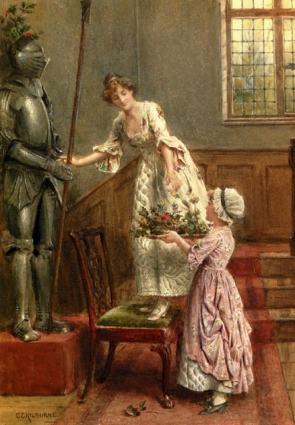 Honouring a knight by George Goodwin Kilburne